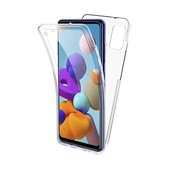 360º Silicon Case for Samsung Galaxy A21s Transparent